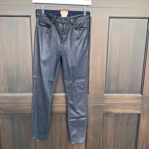 L’Agence black coated jeans